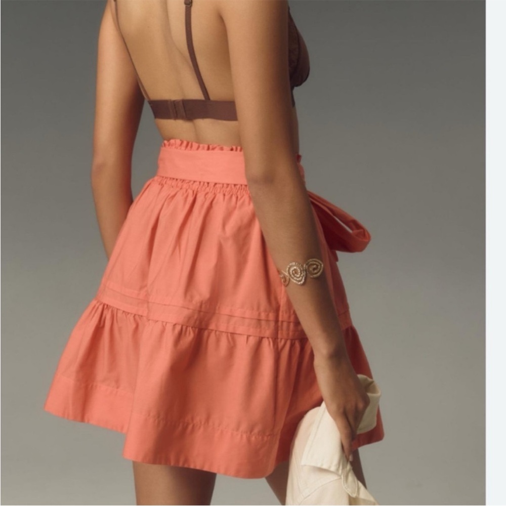 NWT Anthropologie The Somerset Mini Skirt in rose size large - Picture 4 of 9